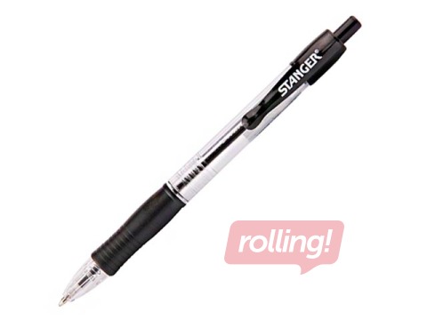 Lodīšu pildspalva Stanger R1.0, softgrip, melna