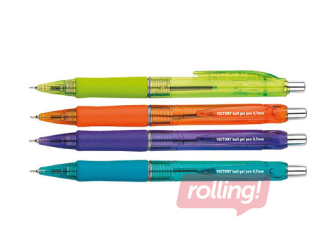 Lodīšu pildspalva Centrum VICTORY, automātiska, 0.7mm, zila eļļas bāzes tinte