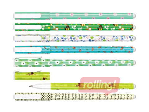 Lodīšu pildspalva Centrum, dažādu krāsu korpuss, 0.7mm, zila