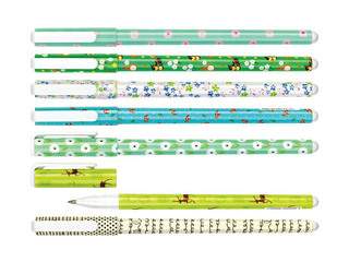 Lodīšu pildspalva Centrum, dažādu krāsu korpuss, 0.7mm, zila
