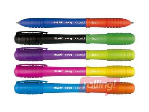 Lodīšu pildspalvu komplekts Milan Sway combi Duo, 10 krāsas