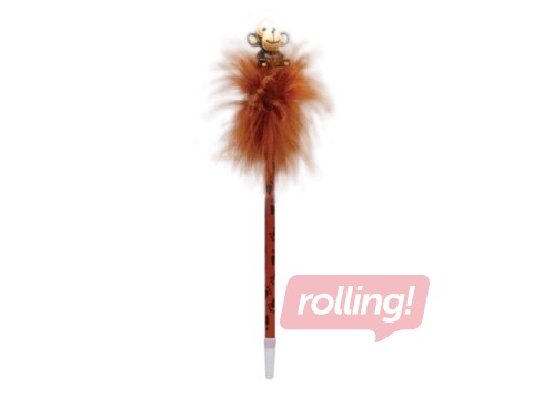 Lodīšu pildspalva Animals, brūns korpuss, 0.7mm, zila