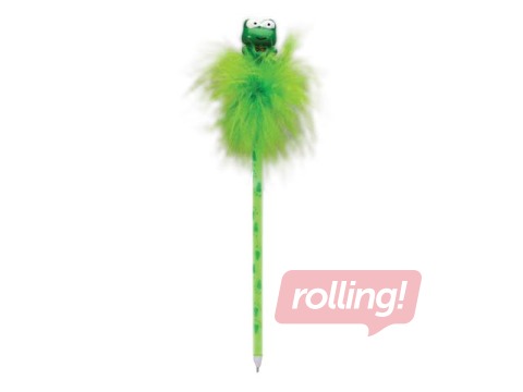 Lodīšu pildspalva Animals, zaļš korpuss, 0.7mm, zila