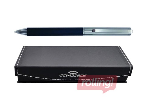 Lodīšu pildspalva Concorde Boss, 1mm, melns korpuss, zila