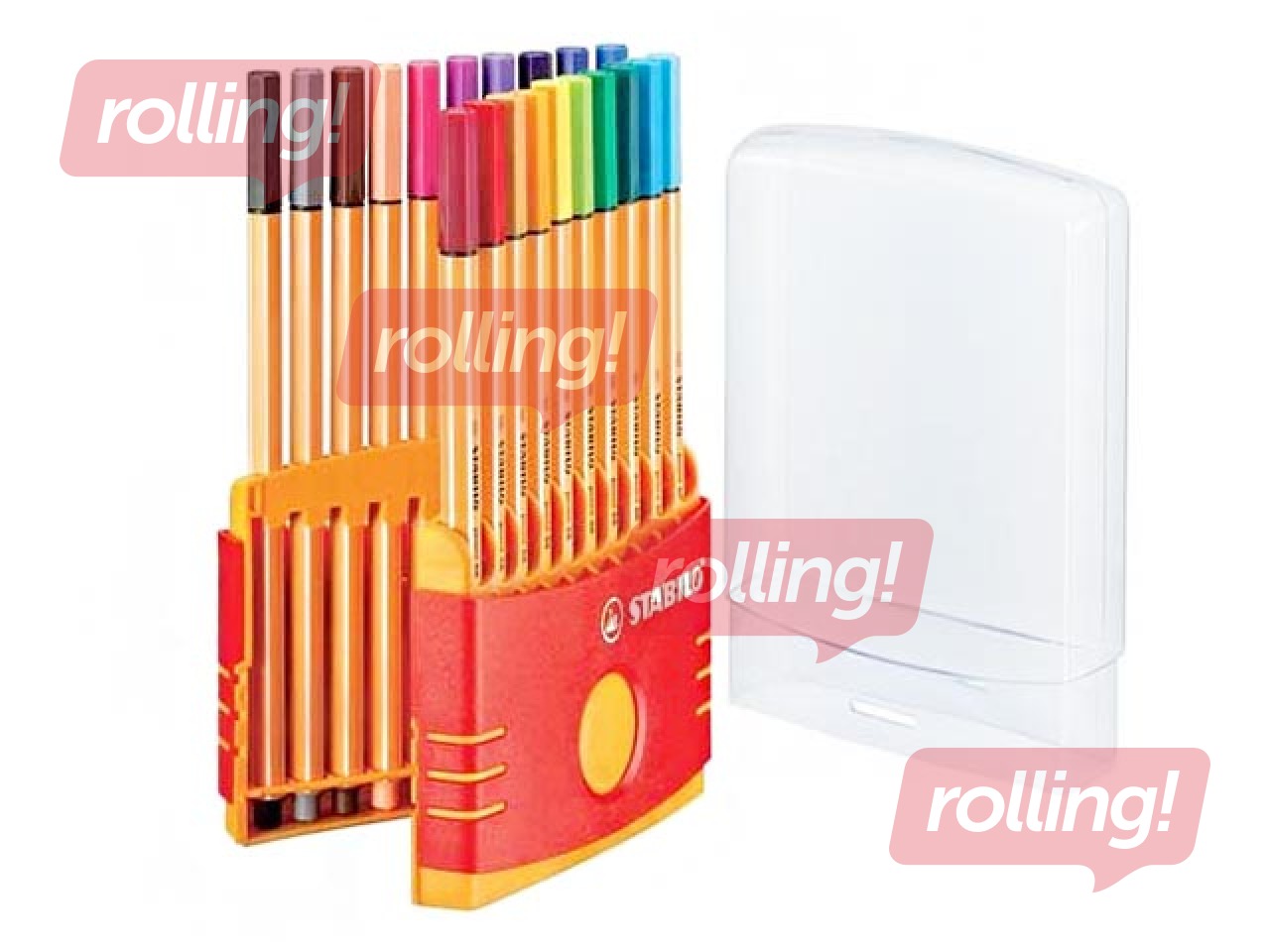 Tintes pildspalvu komplekts Stabilo Point 88 Color Parade, 0.4mm, 20 krāsas 