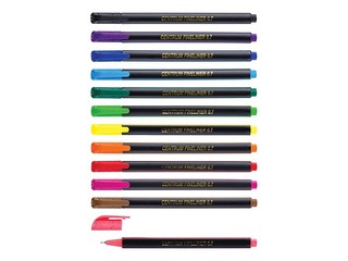 Flomāsterpildspalvas Centrum Fineliner, 0.4mm, 12 krāsas