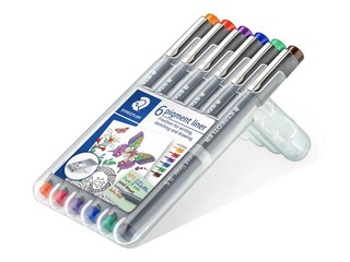 Flomāsterpildspalvu komplekts STAEDTLER, 0.5mm, 6 krāsas