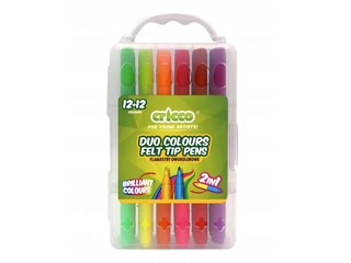 Flomāsteri Cricco DUO otas tipa, divpusīgi, 12 gab., 24 krāsas