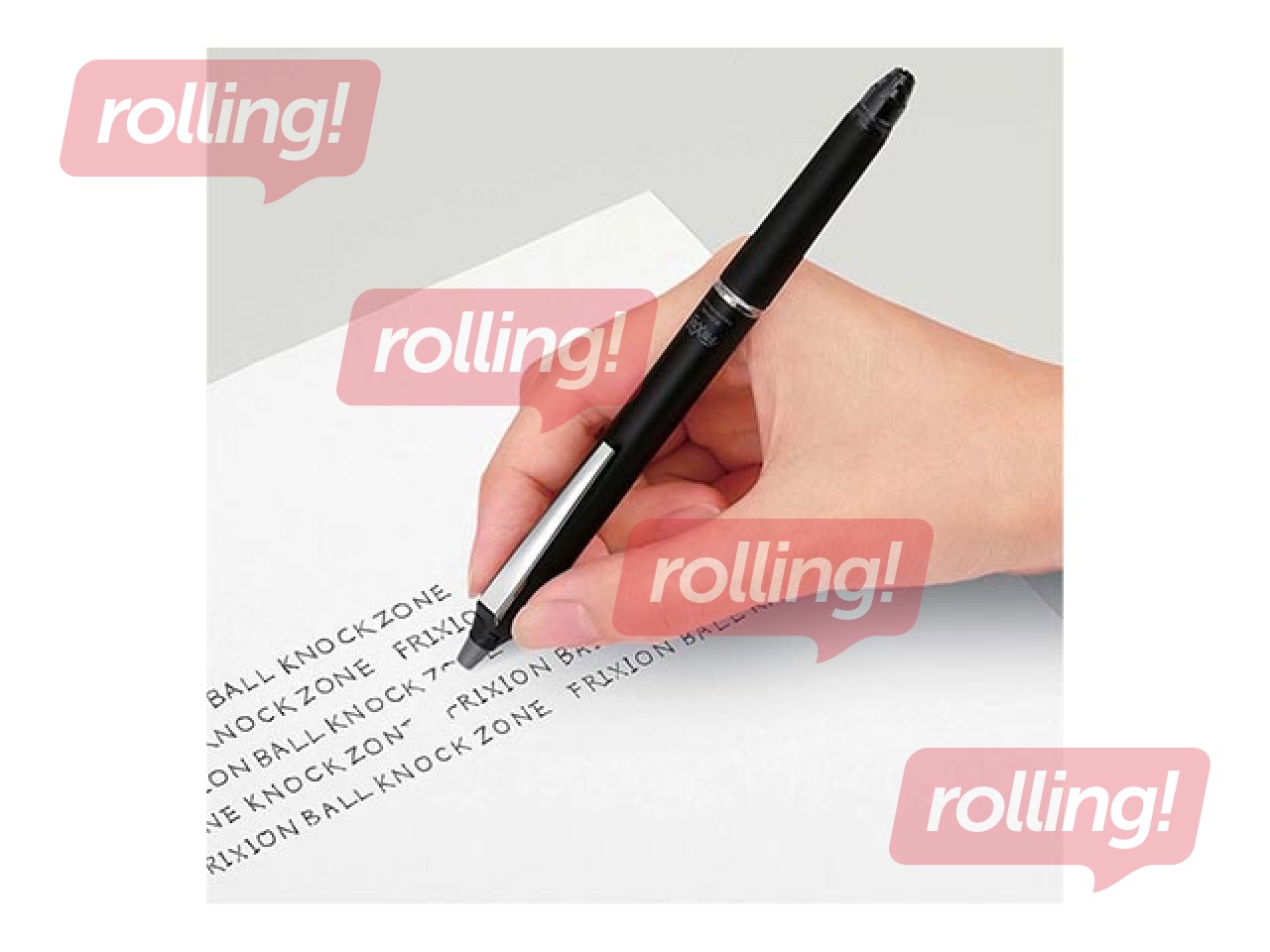 Pildspalva Pilot Frixion Clicker Zone, dzēšama, 0.7mm, pelēks korpuss,melna tinte