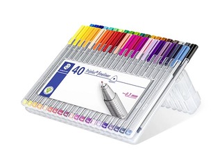 Flomāsterpildspalvu komplekts STAEDTLER TRIPLUS fineliner 334, 0.3mm, 40 krāsas