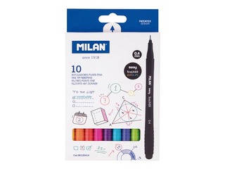 Flomāsterpildspalvu komplekts Milan SWAY, 0.4mm, 10 krāsas