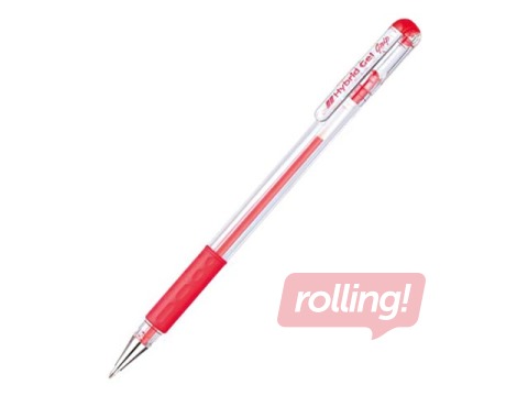 Gēla pildspalva Pentel Hybrid Grip K116, sarkana