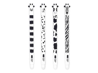 Gēla pildspalva Happy Color Black&White, dzēšama, 0.5mm, zila tinte