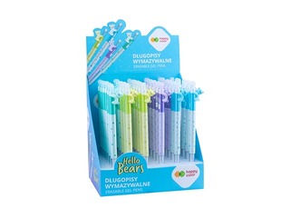 Gēla pildspalva Happy Color, Hello Bears, Pastel, dzēšama, zila tinte, 0.5mm