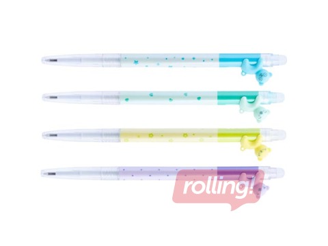 Gēla pildspalva Happy Color, Hello Bears, Pastel, dzēšama, zila tinte, 0.5mm