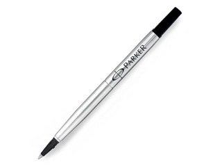 Serdenis tintes rollerim Parker, lodītes diametrs 0,5 mm (F), melna tinte