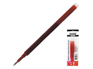 Gēla serdenis Stanger Eraser Gel Pen, sarkans, 3 gab.