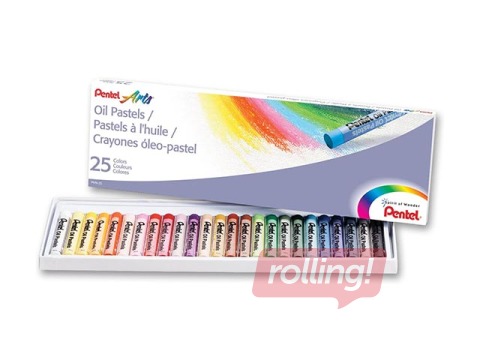 Eļļas krītiņi Oil Pastels, 25 krāsas
