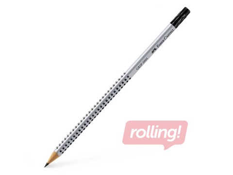Zīmulis Faber Castell GRIP 2001, ar dzēšgumiju, HB