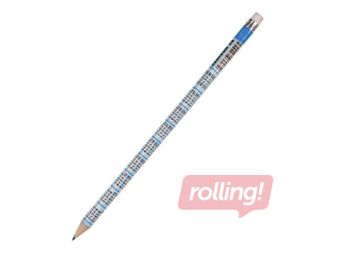 Zīmulis, Reizināšanas tabula, ar dzēšgumiju, HB 