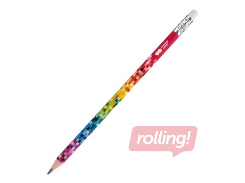 Zīmulis maziem bērniem ar dzēšgumiju, Happy Color Pixi, 2B 