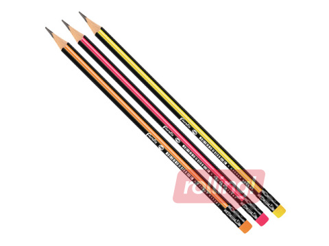 Zīmulis Forofis, trīsturveida, ar dzēšgumiju, plastikāta, HB