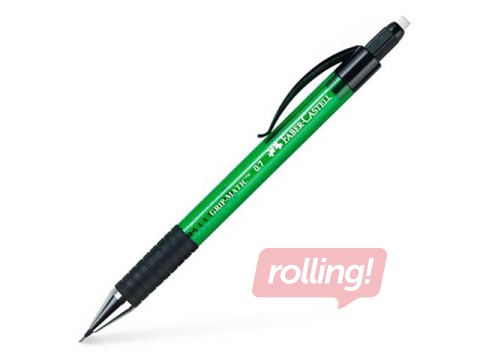 Mehāniskais zīmulis Faber Castell Grip-Matic 0.7mm, zaļš korpuss
