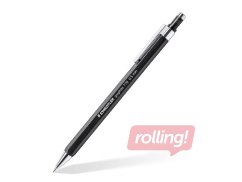 Mehāniskais zīmulis Staedtler, 778, HB, ar dzēšgumiju, melns, 0.5mm
