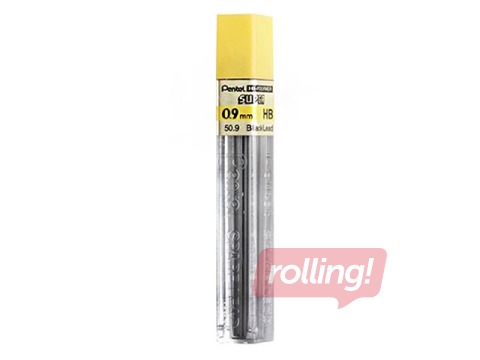 Grafīti mehāniskajam zīmulim PENTEL HI-POLYMER 0.9 mm, HB 