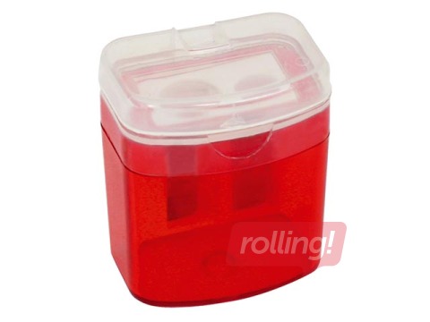 Zīmuļu asinātājs dubultais ar konteineru un vāciņu Grand, dažādas krāsas