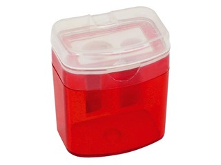 Zīmuļu asinātājs dubultais ar konteineru un vāciņu Grand, dažādas krāsas