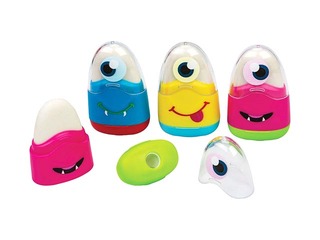 Zīmuļu asinātājs dubultais ar dzēšgumiju Centrum, dažādas krāsas