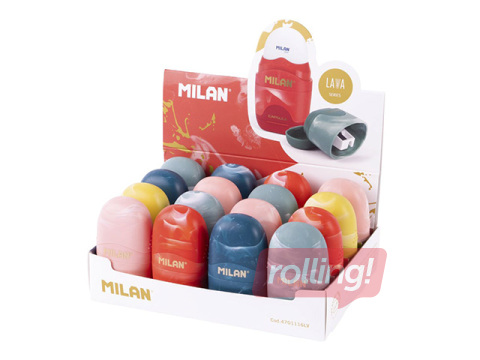 Zīmuļu asinātājs ar dzēšgumiju Milan, Capsule Lava