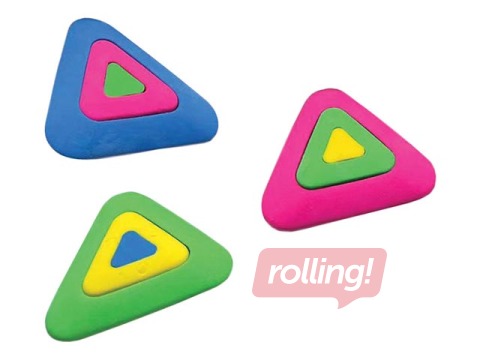 Dzēšgumija Centrum, dažādas krāsas, trīsstūra formā