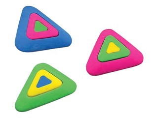 Dzēšgumija Centrum, dažādas krāsas, trīsstūra formā