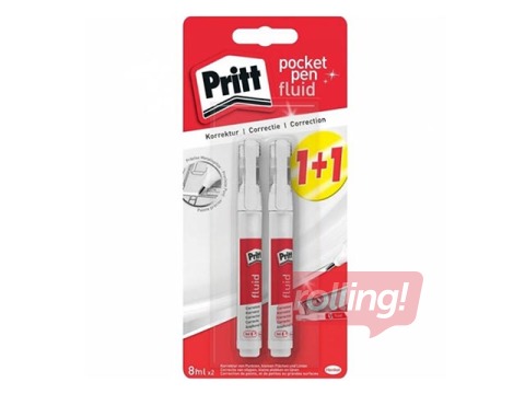 Korekcijas pildspalva Pritt, Pocket Pen, 8 ml, 2 gab.