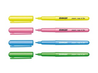 Teksta marķieru komplekts Stanger, 1-3 mm, 4 krāsas