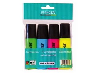 Teksta marķieru komplekts Stanger, 1-5 mm, 4 krāsas