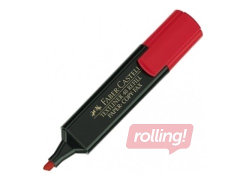 Teksta marķieris Faber - Castell, sarkans, 1.2-5mm