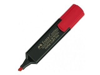 Teksta marķieris Faber - Castell, sarkans, 1.2-5mm