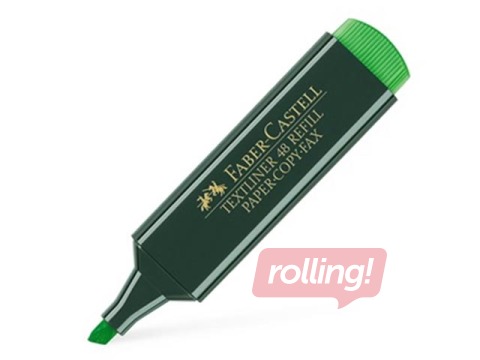 Teksta marķieris Faber - Castell, zaļš, 1.2-5mm