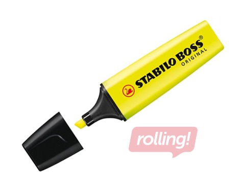 Teksta marķieris Stabilo Boss Original, dzeltens, 2-5mm