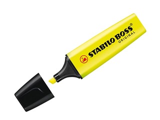 Teksta marķieris Stabilo Boss Original, dzeltens, 2-5mm