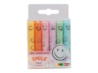 Teksta marķieru komplekts Happy Color, Smile, pasteļkrāsas, 3mm