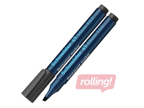 Permanentais marķieris Schneider 133, nošķelts, melns