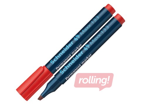 Permanentais marķieris Schneider 133, nošķelts, sarkans