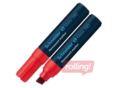 Permanentais marķieris Schneider 280 nošķelts, sarkans