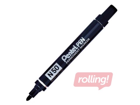 Permanentais marķieris Pentel N-50, apaļš, melns, 4.3mm