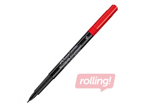 Permanentais marķieris Faber Castell, apaļš, sarkans, 0.4mm