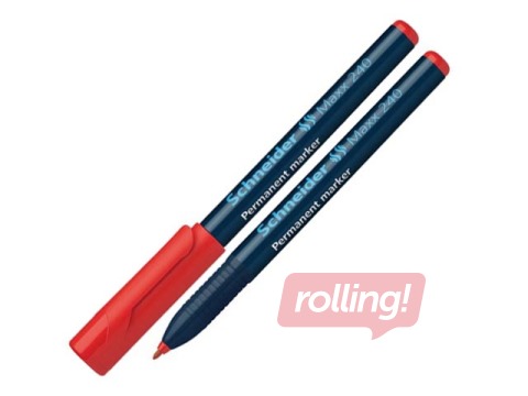 Permanentais marķieris Schneider 240, 1-2 mm, apaļš, sarkans